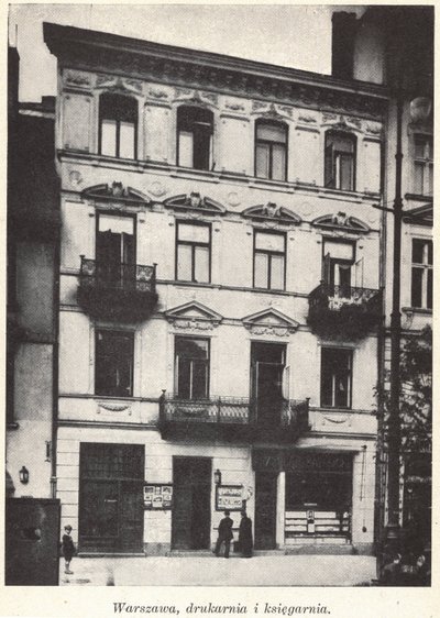 Pallottine Verlagshaus (Wydawnictwo Księży Pallotynów) in der Krakowskie Przedmieście Straße 71, Warschau, Polen vor dem Zweiten Weltkrieg von Unknown